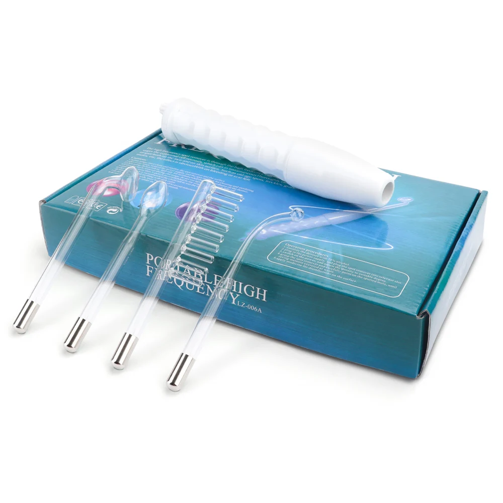 Portable Handheld High Frequency Skin Therapy Wand Machine for Acne Massage Skin Rejuvenation Tightening Wrinkle Reducing Tool 