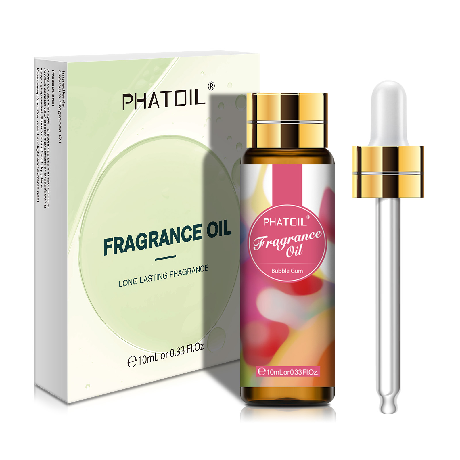 Aceite esencial con fragancia de chicle, 10ml, con difusor cuentagotas, aceite aromático, almizcle, café, melocotón, polvo para bebé, melocotón, Magnolia, Mandarina