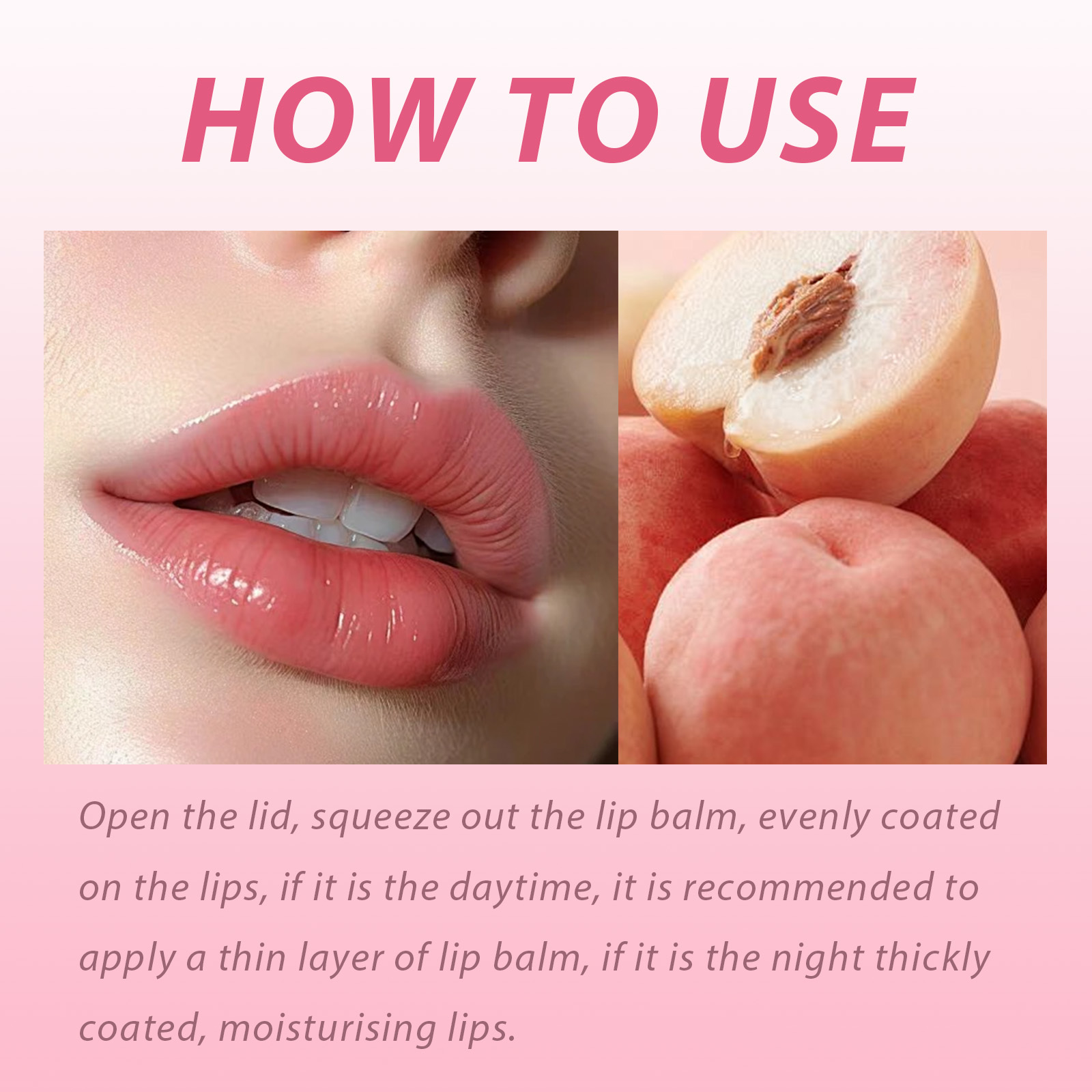 Baume à lèvres hydratant eau glace Levin pêche ne se décolore pas rouge à lèvres pêche hydratant longue durée couleur baume à lèvres hydratant