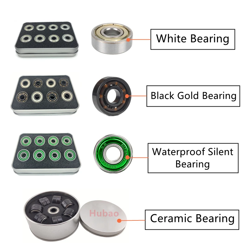 แบริ่ง 10/16 ชิ้นกันน้ําเงียบแบริ่งเซรามิค 8x22x7 มิลลิเมตร ABEC-9 ILQ-9 Ball ​ ​ ความเร็วแบริ่งโรลเลอร์สเก็ต ​ ​ สเก็ต อินไลน์สเก็ต