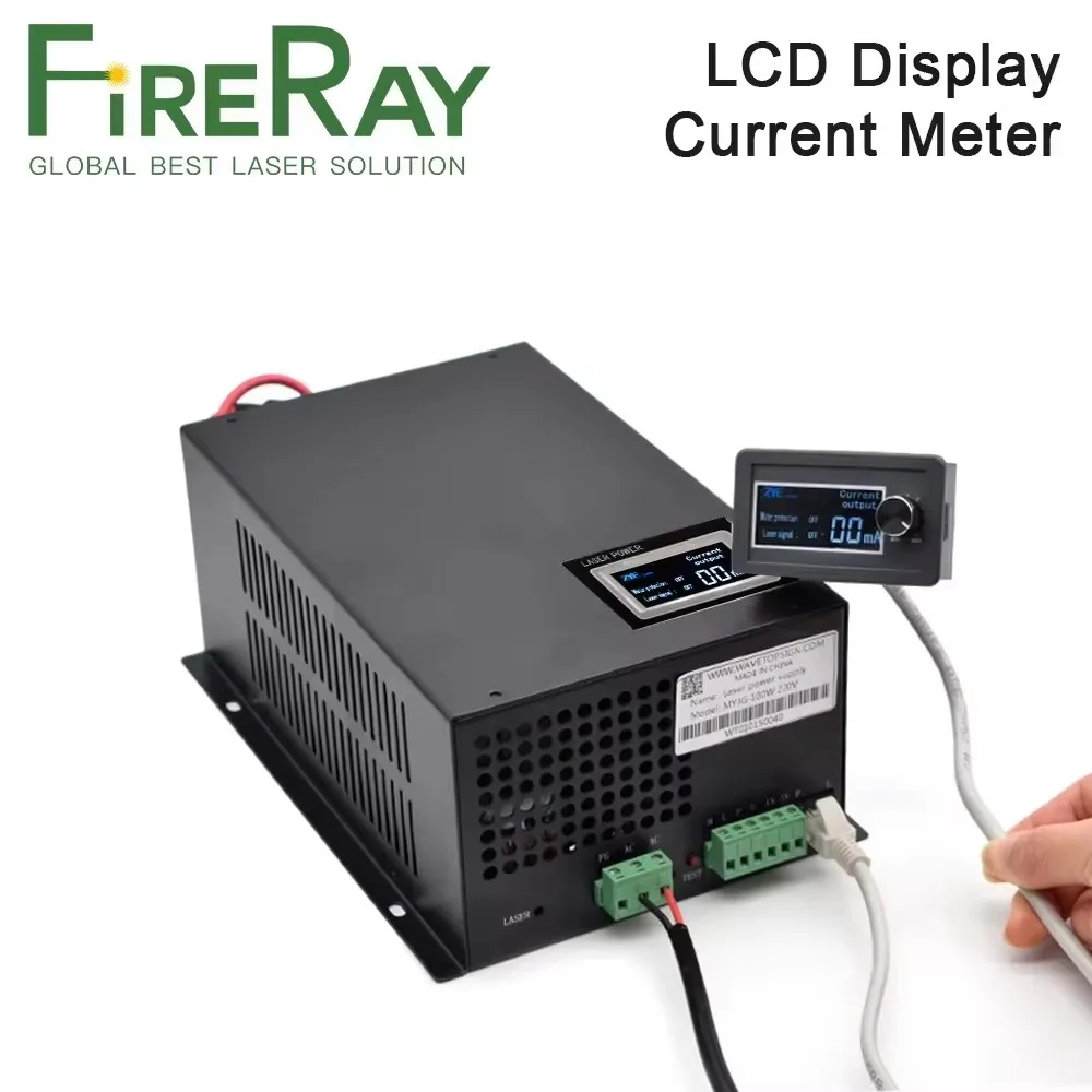 FireRay LCD Display CO2 Current Meter External Screen for MYJG100W &150W Co2 Laser Power Supply