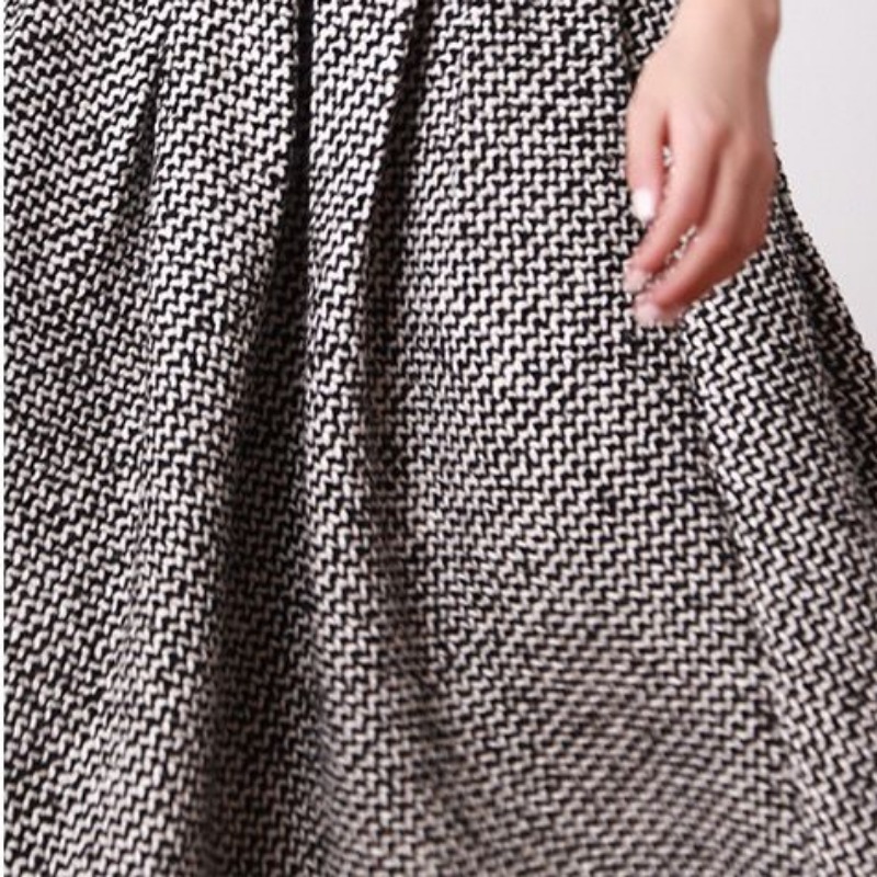 Matakawa Wollen Faldas Mujer Plaid Vintage Dikke Herfst Winter Koreaanse Mode Vrouwen Rokken Hoge Taille A-lijn Retro Lange Rok