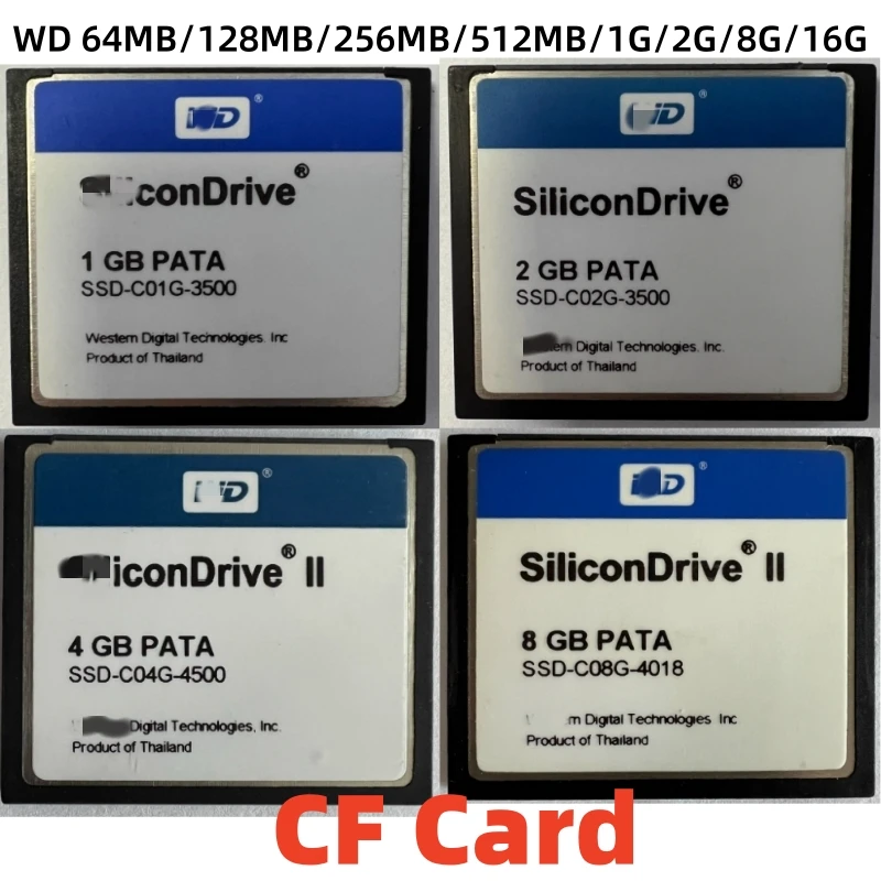 Tarjetas WD CF usadas a granel, 64/128/256MB, 1/2/4/8/16GB, memoria SLC Original para equipos industriales Legacy, probadas con mal informe de bloque