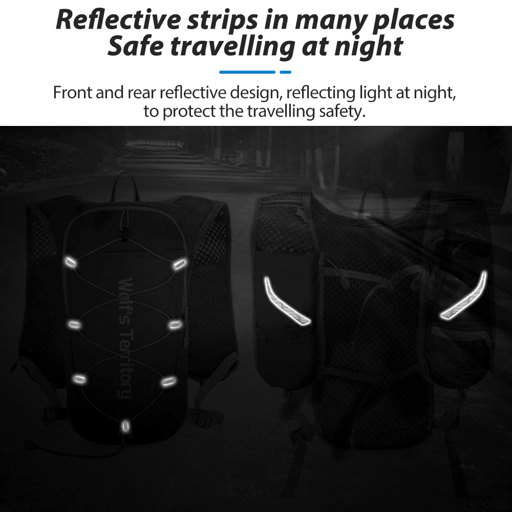 NEWBOLER Lichtgewicht hardlooprugzak Hydratatievest Run Bag Geschikt voor fietsmarathonwandelingen Ultralichte en draagbare tas