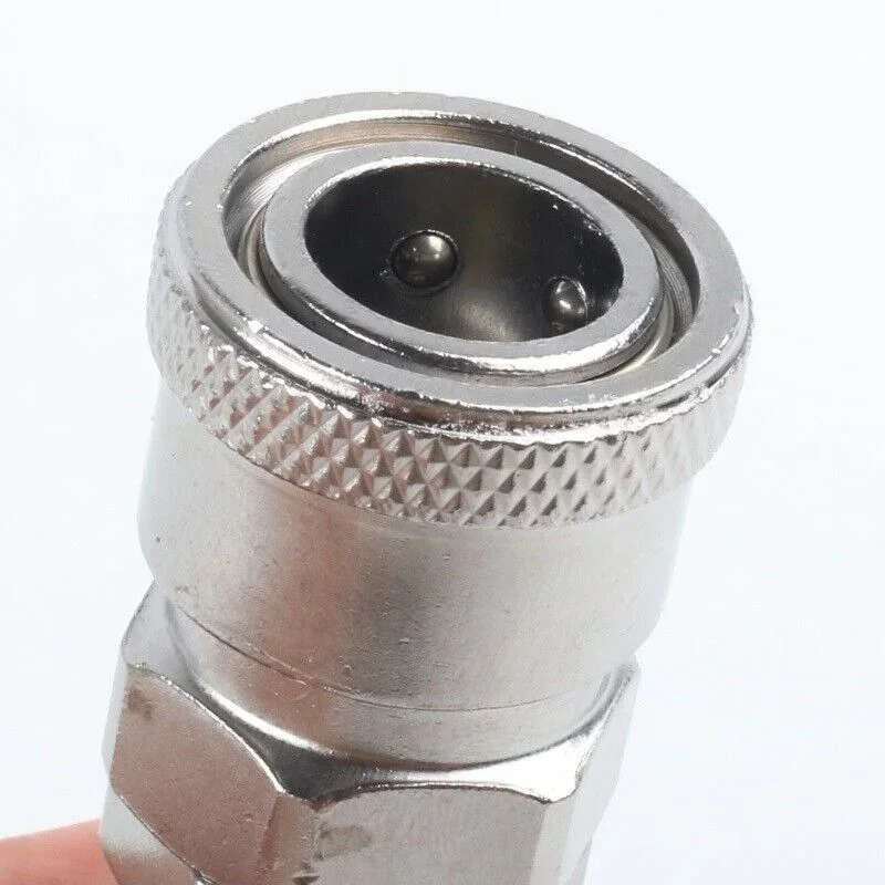 1 Juego de conector de tanque de aire para pistola de polvo de camión, conector integrado de codo de conexión recta