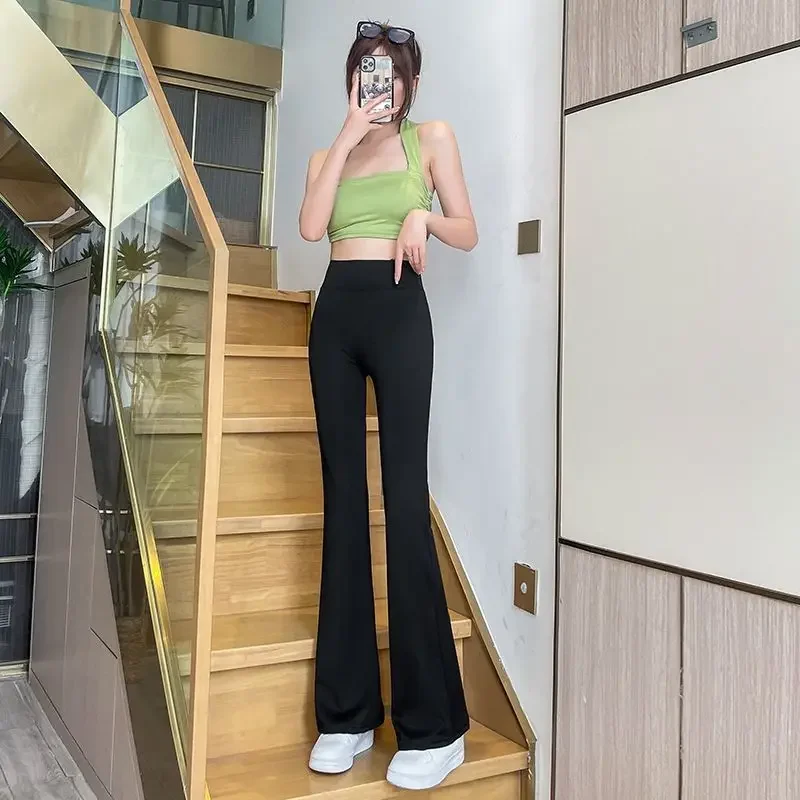 Vrouwen Hoge Taille Slanke Uitlopende Broek Stevige Sexy Leggings Hoge Elastische Heup Lifting Broek Outdoor Trainning Mode Yoga Panty