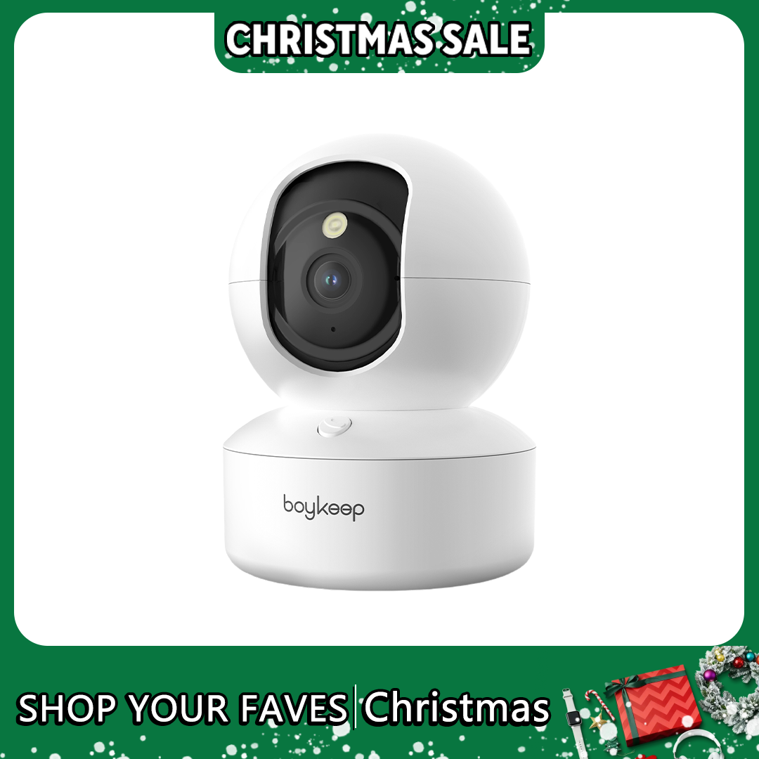 BoyKeep Cámara inteligente 2K Protección de seguridad Vigilancia Wifi 5G/2.4GHz Visión nocturna interior para bebés 360 °   Audio bidireccional Pan & Tilt K30
