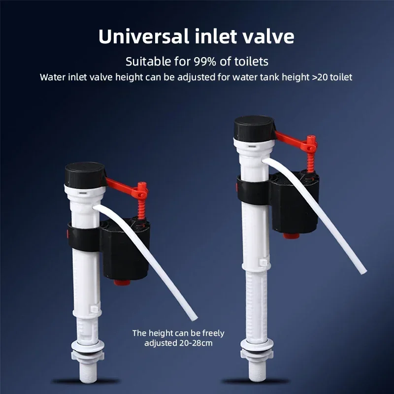 Válvula de agua de inodoro Universal ajustable, válvula de suministro de agua de alta presión, botón de reparación, accesorio de baño, accesorio de inodoro