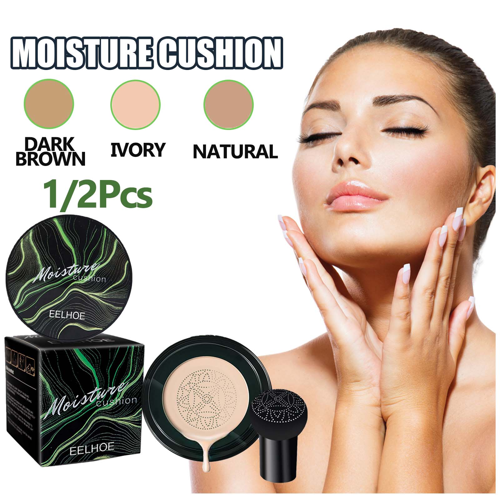Mushroom Head Air Cushion BB Cream Magic Foundation Face Concealer Moisturizing Waterproof Brightening Makeup Base Cosmetics