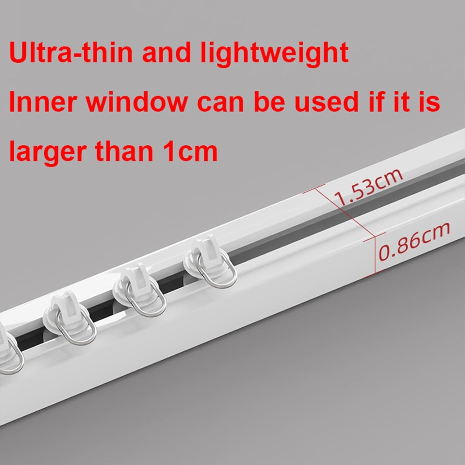 de cortina adhesivo de 1-5M, montaje en techo o pared, divisor de habitación con riel de techo, barra de cortina autoadhesiva si