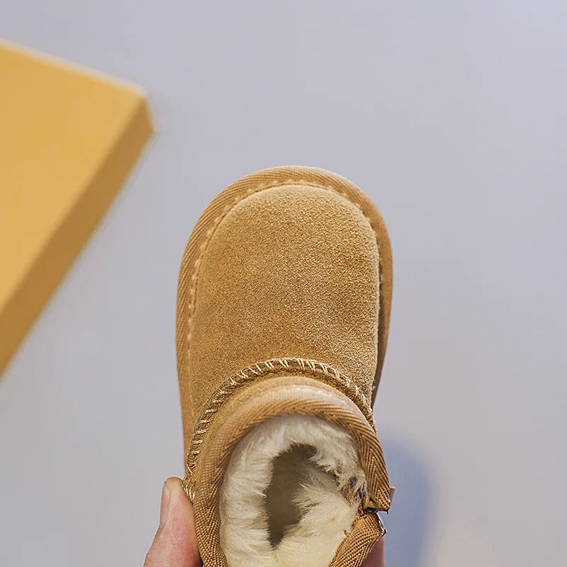 Moda crianças sapatos casuais meninas meninos botas de neve de algodão quente crianças botas menino inverno sapatos de algodão tênis