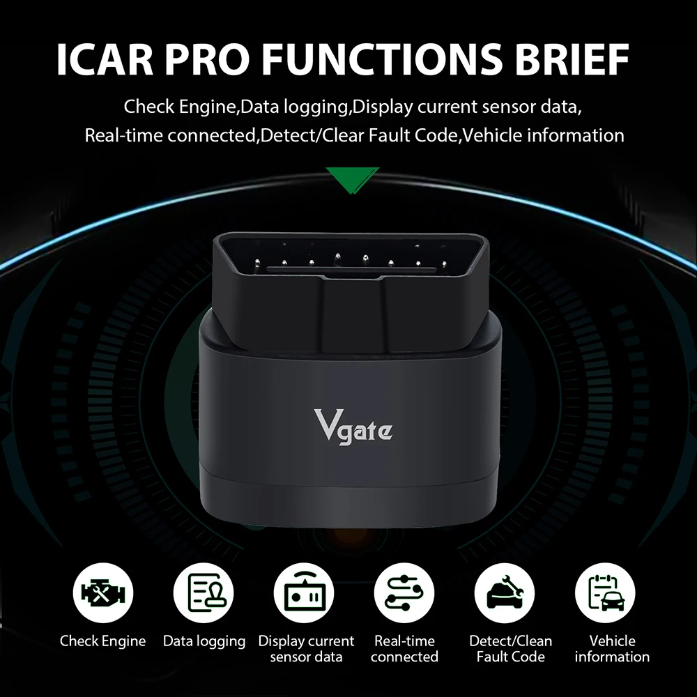 Vgate icar pro 2s obd2 diagnose tool elm327 bluetooth 5,3 auto scanner unterstützung android/ios v5.0 auto scanner