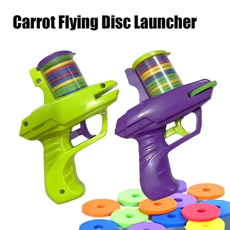 Mini Carota Disco Volante Lanciatore Pistola Giocattolo Eva Battaglia All'aperto Multi Persona Sport Pistola Morbida Proiettile Sicurezza Carota Disco Volante Pistola