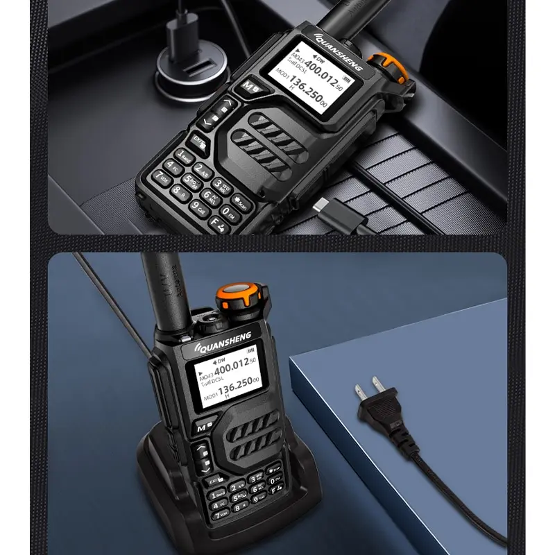 QuanshengUVK5walkie Talkiepull Bandaviation Band HandHeld Outdoor Automaticone Buttonfrequency Matching Go on Road Trip