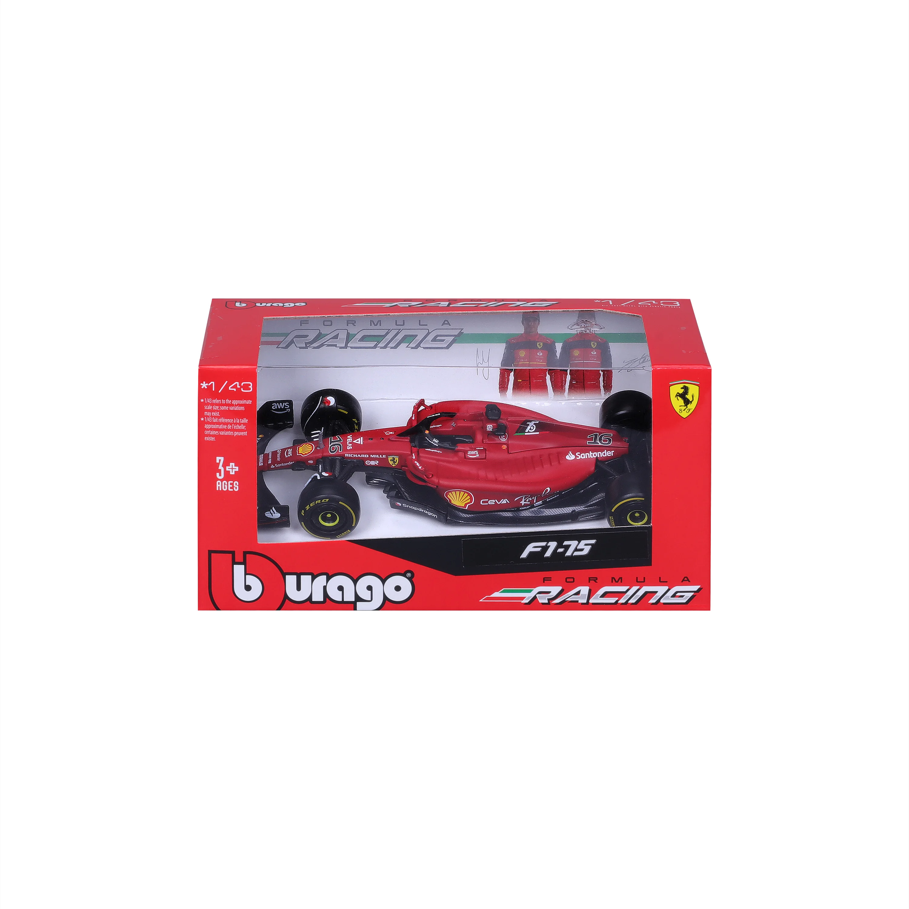 Bburago 1:43 2022 F1 Scuderia Ferrari SF24 SF23 F1-75 # 16-леклерк # 55 Модель роскошного автомобиля Sainz из сплава, литая под давлением модель автомобиля