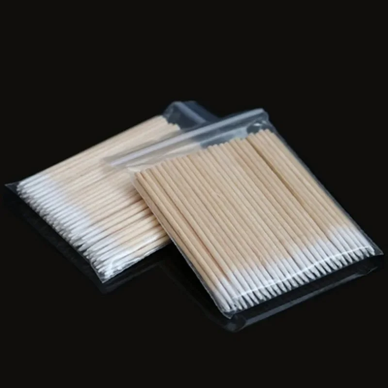 100/300PCS Wooden Cotton Swabs Make-Up Cleaning Disposable Cotton Swabs Medical Household Hygiene Ear Pulling Ear Care Tool