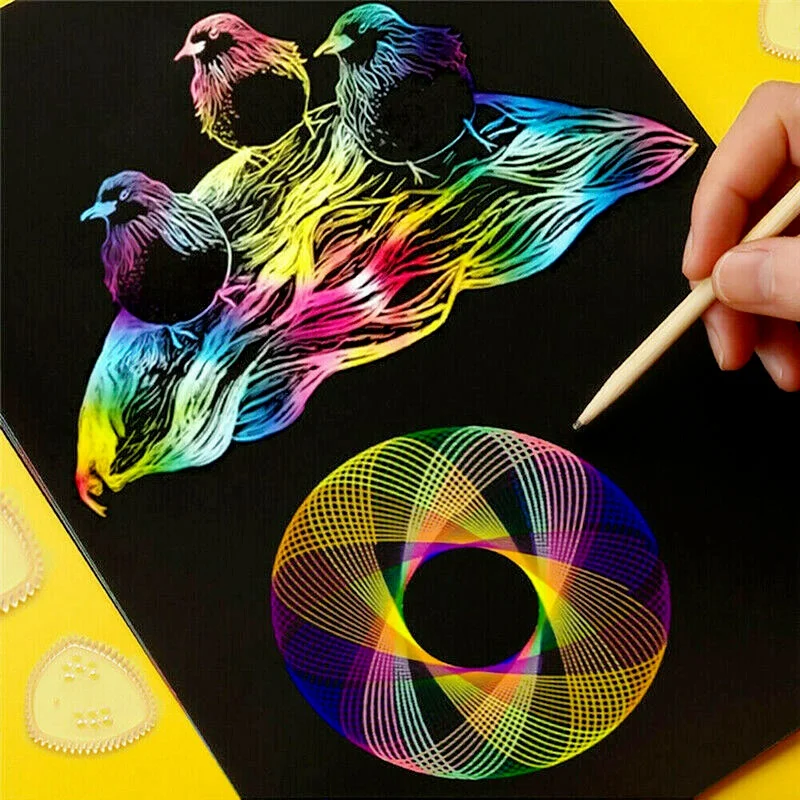 27 Pcs Tin Draw 드로잉 아트 오리지널 Spirograph 디자인 세트 공예 어린이 장난감 만들기