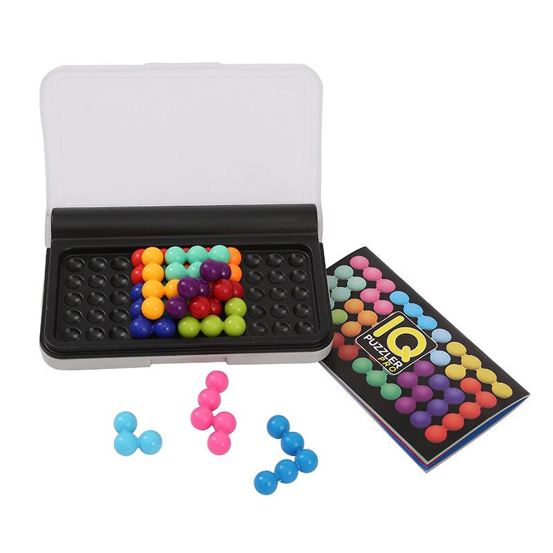 120 wyzwań IQ 3D gra planszowa Puzzle klasyczna płyta piramidowa perła logiczny umysł dla dzieci piramidy koraliki zabawki Montessori prezenty