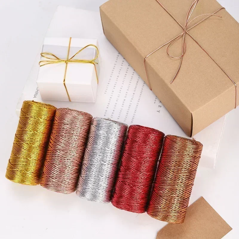 1.5mm 100M Gold Silver Macrame Cord Rope String do szycia DIY Rope 100M Macrame Rope String do szycia i rzemiosła Nici Sznurek