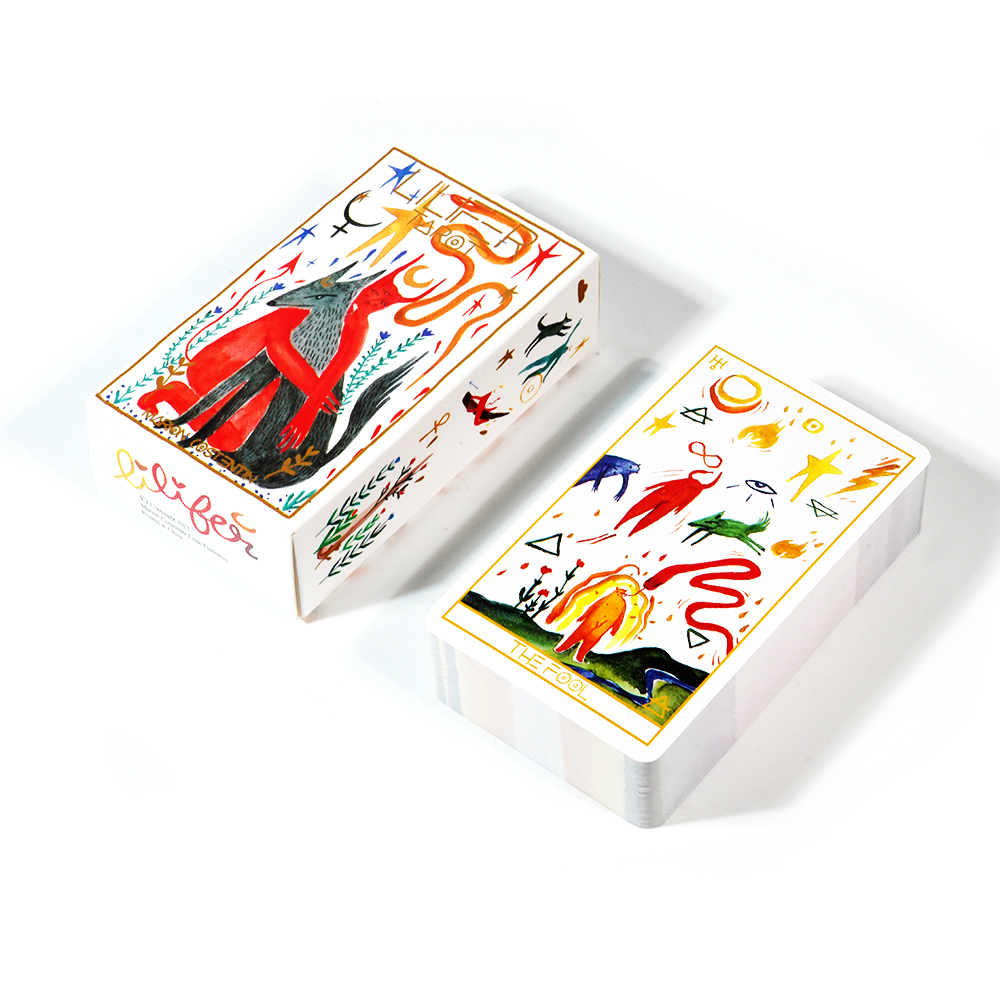 ไพ่ทาโรต์ลิลลิเฟอร์ 80 การ์ดประเพณีทําอาหารที่แม่นยําจิตวิญญาณ