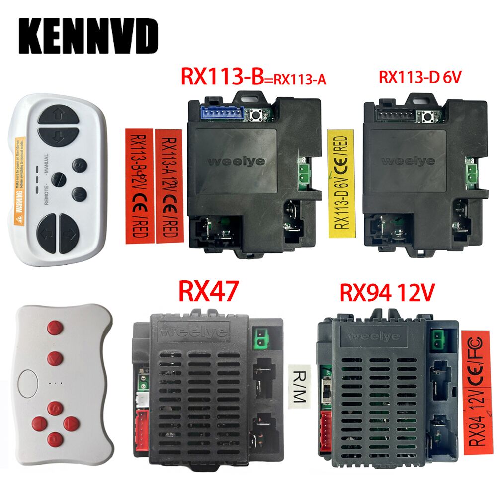 Weelye 6V 12V RX47 RX94 RX113 FC Children's Electric Ride on Car Vehicle Remote Control Box Unit Receiver Controller Motherboard