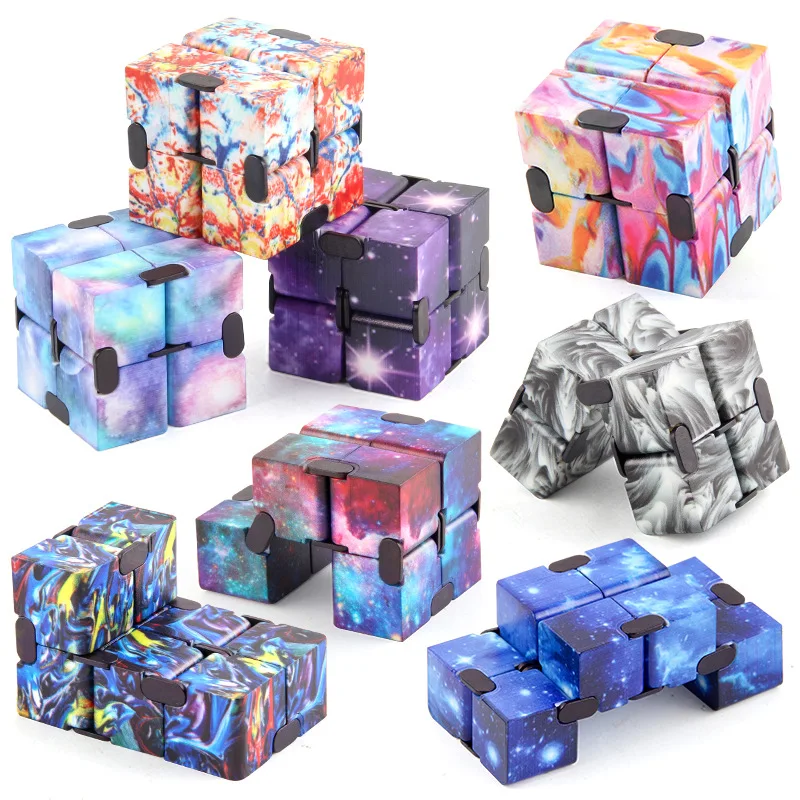 Starry Sky Infinity Magic Cube ปริศนาสแควร์ของเล่นบรรเทาความเครียดเกมมือสี่มุมเขาวงกตของเล่นเด็กผู้ใหญ่ Decompression