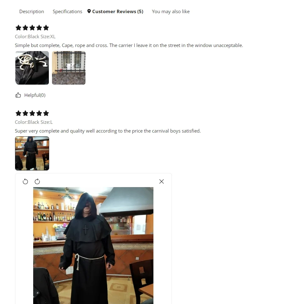 Novo traje de feiticeiro halloween cosplay traje medieval com capuz robe monge frade robe sacerdote traje roupas antigas terno cristão