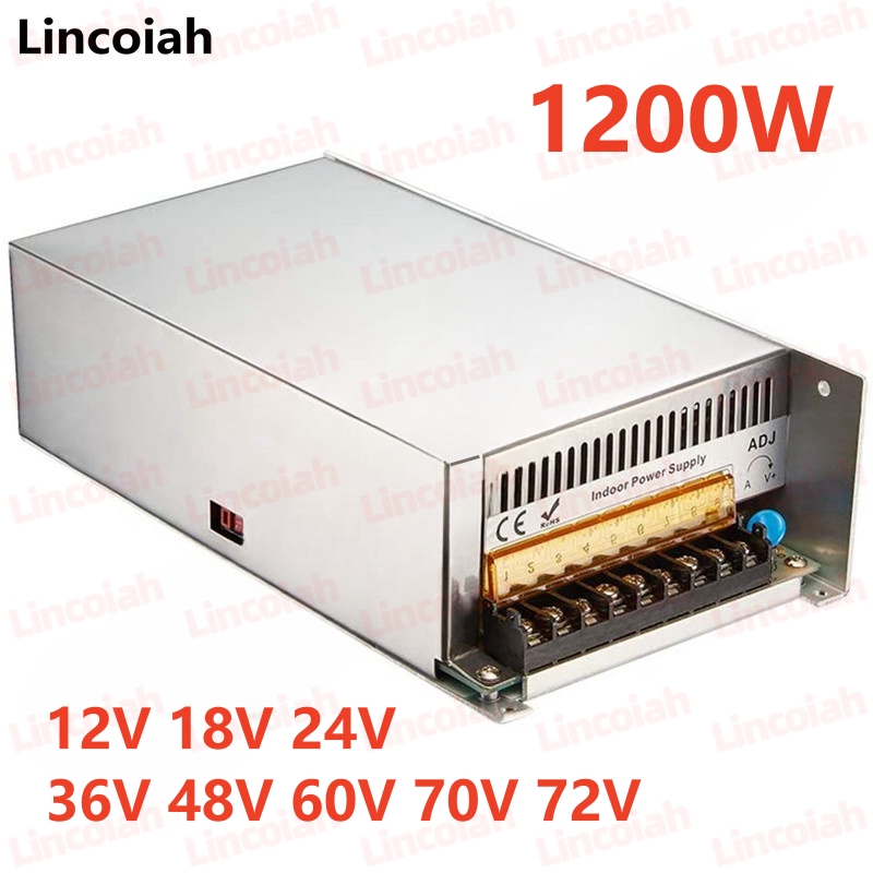 1200W DC 12V 18V 24V 36V 48V 60V 70V 72V Beleuchtung Transformator AC 110V/220V SMPS CNC Einstellbare Spannung Für LED Stirp Motor CCTV