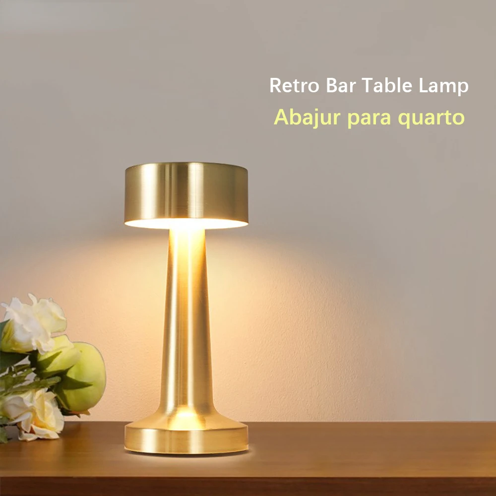 Lampa Stołowa Retro Bar Led Lampka Nocna Lampara De Noche Do Sypialni Abażur Dekoracja Pokoju Chambre Biurko Sypialnia Kawa Luces