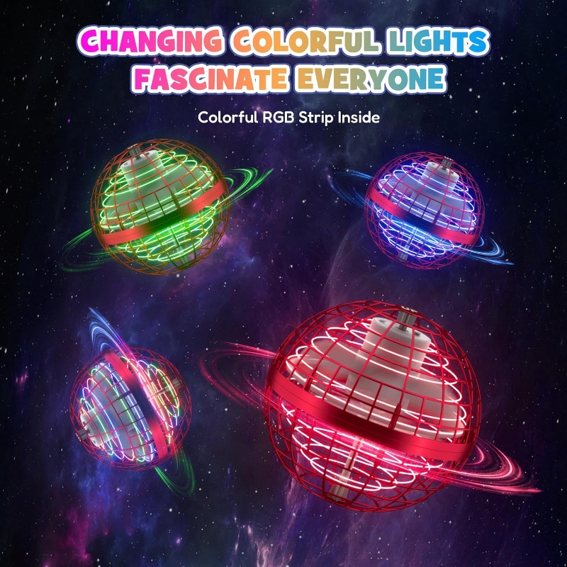 Brinquedo de bola de orbe voador 2025, girador de orb volador, órbita de drone de mão, girador voador com truques infinitos, brinquedos legais para brinquedos internos e externos