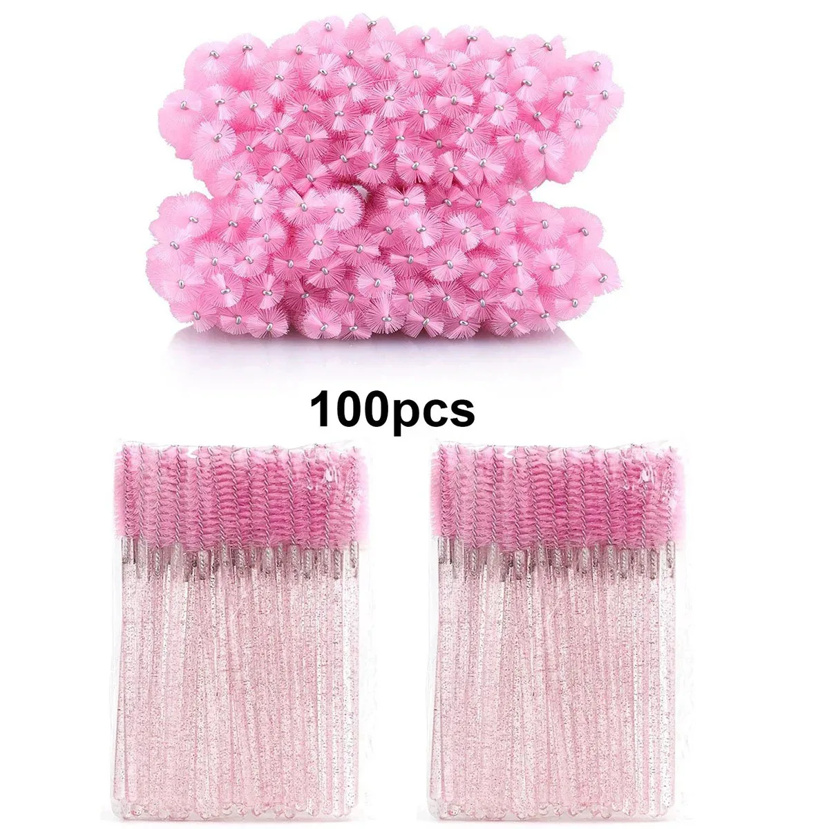 100 Uds cepillos desechables para pestañas carretes Micro pestañas varitas para rímel peines al por mayor para extensión de pestañas herramientas cosméticas de maquillaje