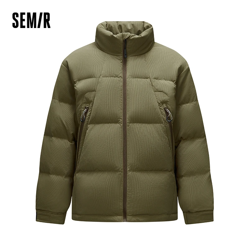 Semir Daunenjacke für Herren, strukturiert, lockere Passform, Stehkragen, Puffermantel, 2025, neue vielseitige Winteroberbekleidung