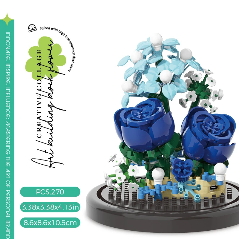 Micro Particle Building Block Bouquet Handmade ของขวัญเด็กปริศนาของเล่นทําด้วยมือ DIY ดอกทานตะวันเดสก์ท็อปตกแต่งเครื่องประดับ