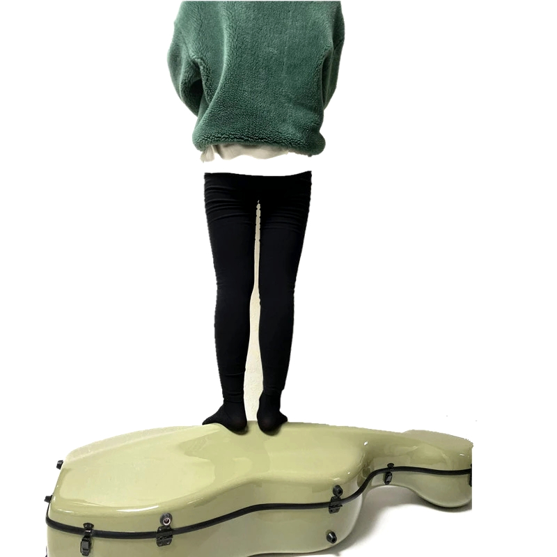 Kotak Bungkus Keras Cello 4/4 Serat Karbon Tahan Benturan Tahan Air Ransel Ringan Kuat 3.5Kg, Penyimpanan Cangkang Keras Melindungi Cello