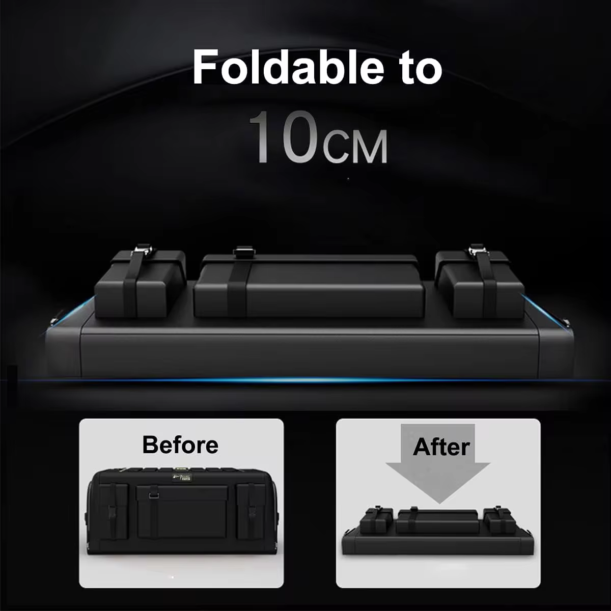 車のトランク収納オーガナイザー蓋付きユニバーサル車のトランクオーガナイザー 70L 収納ボックスオックスフォード布折りたたみ Organizador