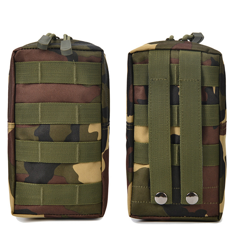 600D Oxford Outdoor  Bag EDC Molle Tool Zipper Waist Accessories Durable Belt Comouflage Pouch  Airsoft