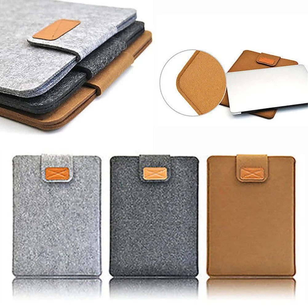 Funda de fieltro para MacBook Air Pro de 11/13/15 pulgadas, funda delgada para tableta, funda protectora de Color sólido, almacenamiento de ajuste Universal