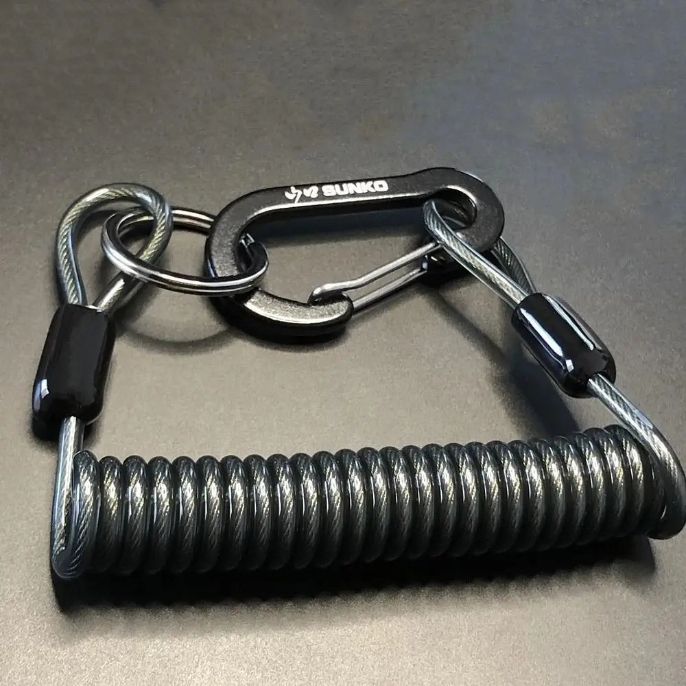 Key Lanyard Fishing Missed Rope Key Koord Key Chain Elastic Coil Stretch Tether Fashion Wire Spring Twisted Lockable Rope