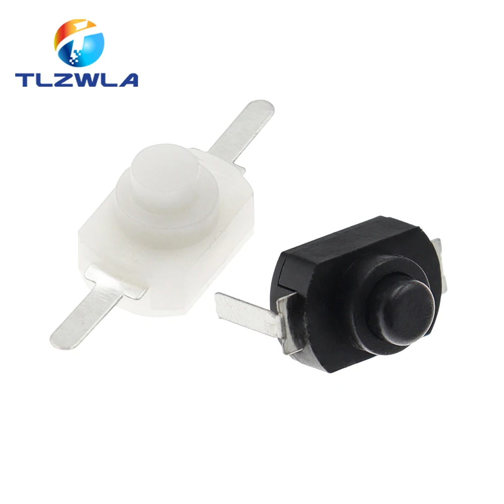 10 Chiếc 12*8MM DC 30V 1A Vào Tắt Mini Nút Ấn Công Tắc Điện Cho Đèn Pin 1208YD tự Khóa