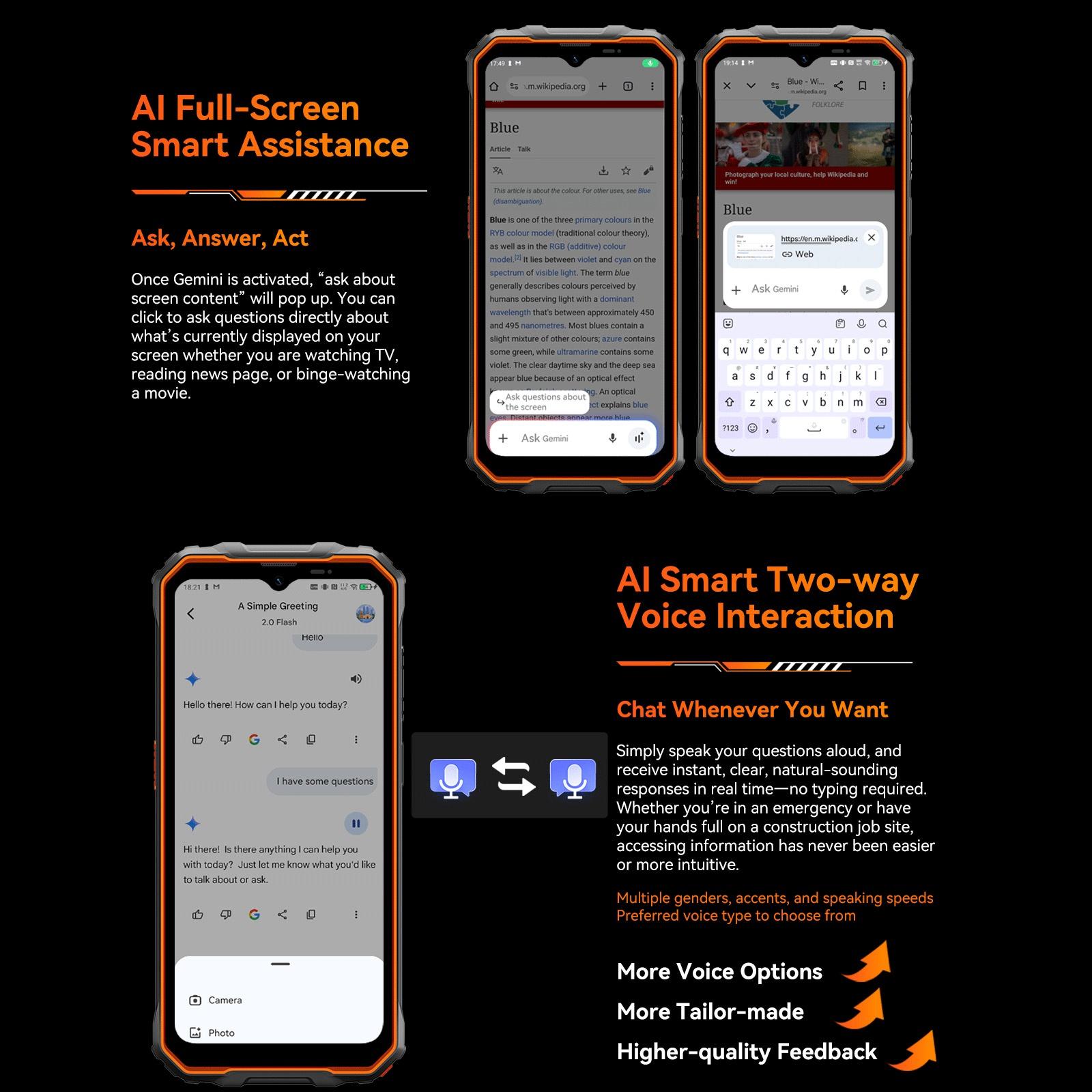 Blackview Oscal Marine 2 Smartphone 6.56'' Display 90Hz 4GB+64G/ 8GB+256GB 16MP Camera 11000mAh Android 15 4G Mobile Phone