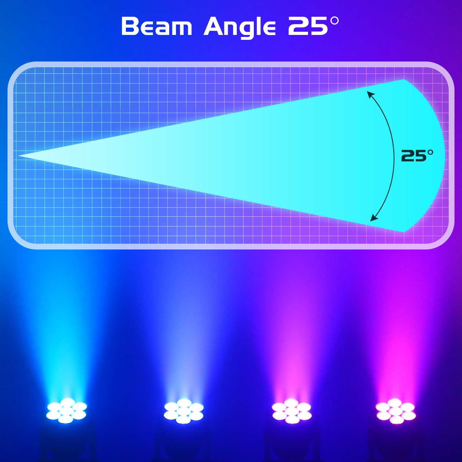 Yiflamefly 2 pièces/ensemble 105W faisceau phares mobiles 7x4W RGBW LED lumières de scène DMX512 spots pour DJ Disco KTV fête de mariage