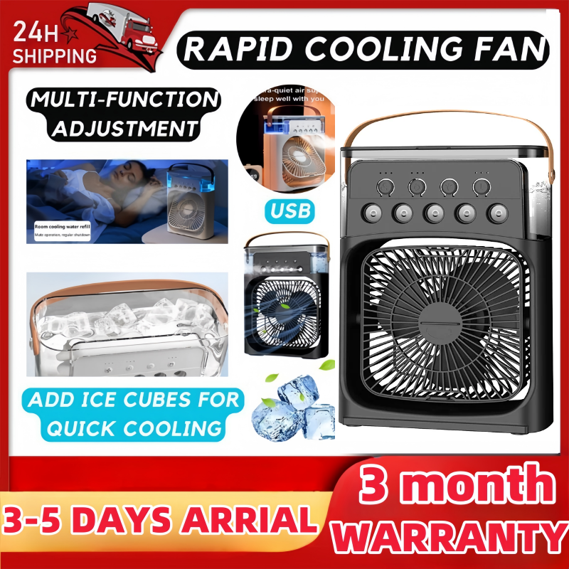 Portable Humidifier & Fan with USB Power, Adjustable Humidistat Modern Aesthetic | Adjustable Fan Speed, Humidifier for Home