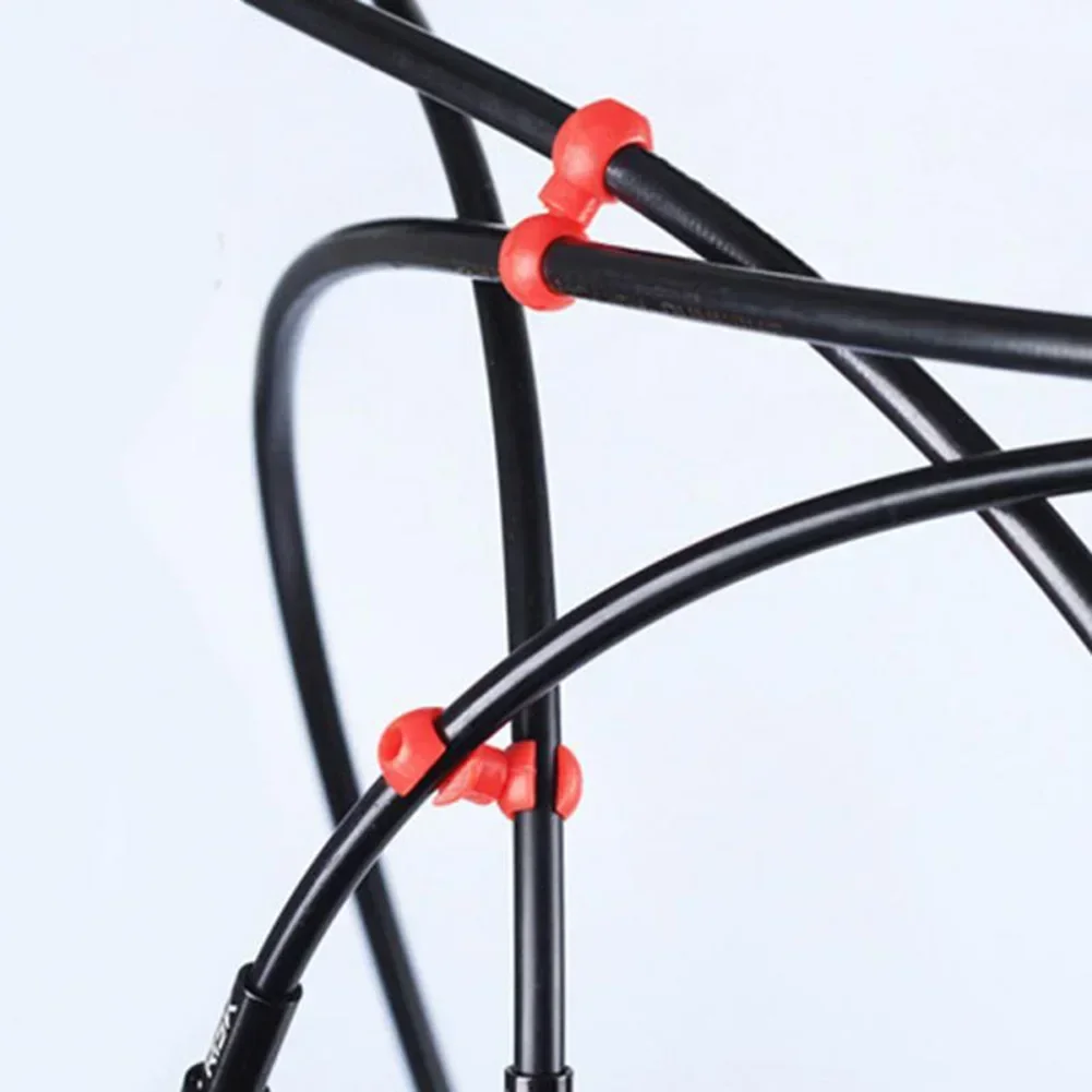 10-50 pcs Rotatable Bicycle Cable Clips - MTB Derailleur Shift Line Pipe Buckles for Bike Organization