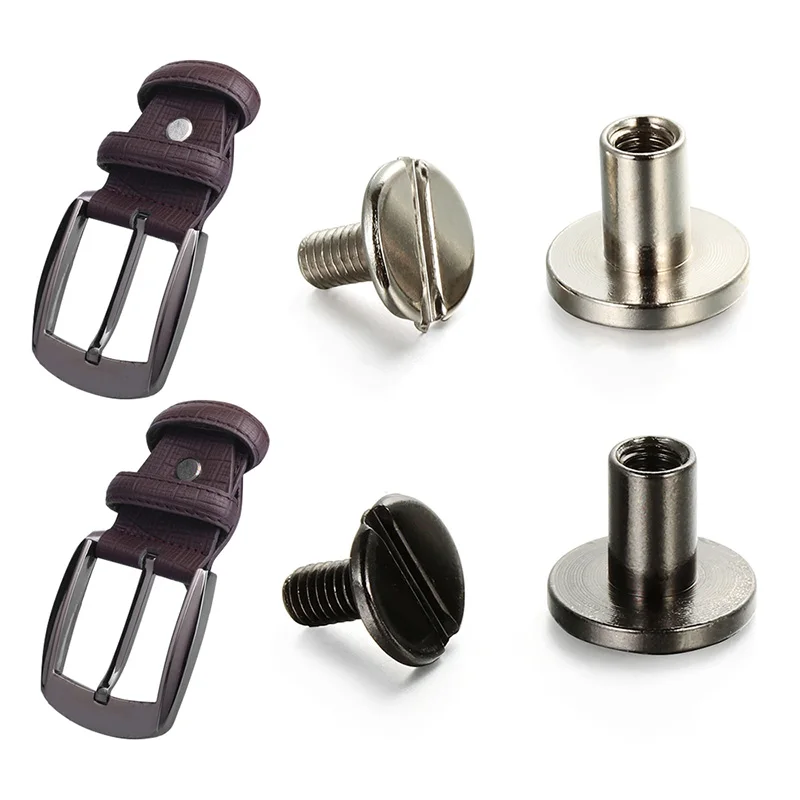 10 ชุดโลหะสกรูเล็บ Rivet คู่หัวโค้งเข็มขัด Rivets สกรูหนังสือสําหรับกระเป๋าเดินทางหนัง CRAFT เสื้อผ้ารองเท้ากระเป๋า