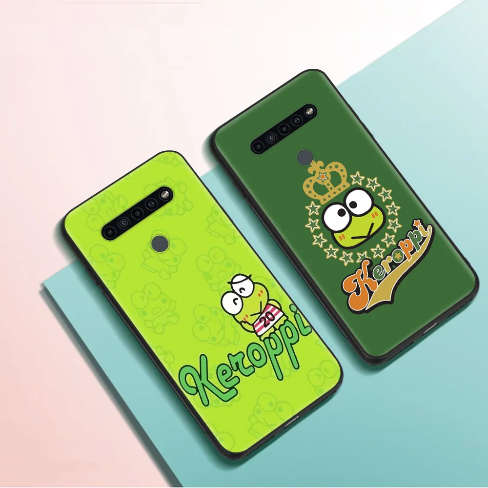 Casing Pelindung Hitam untuk Samsung Galaxy A7 J6 A6 J2 Core A9 J8 J4 A8 Plus Prime Sampul Lembut Kerokero Keroppi