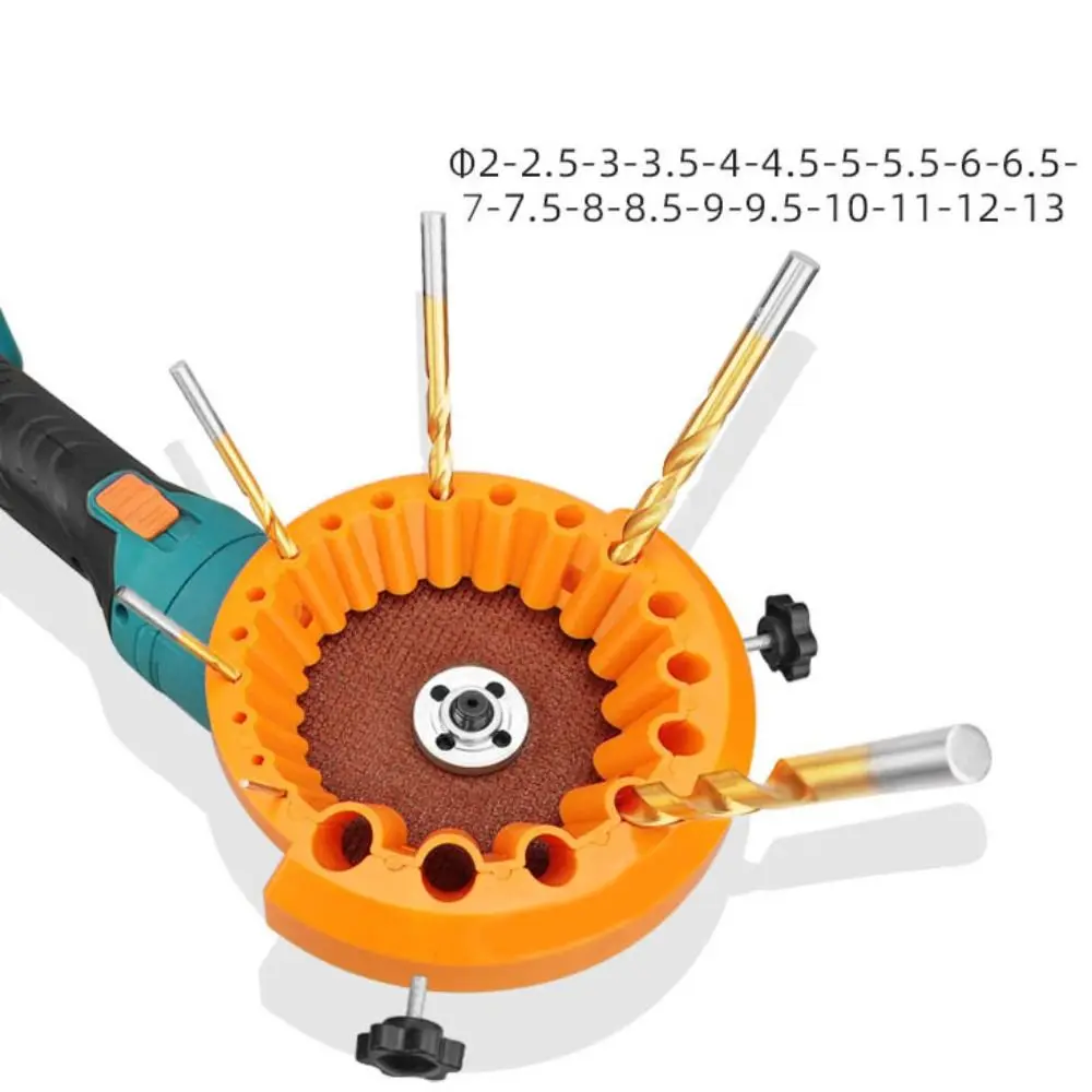 Portable 2-13mm Drill Bit Sharpener Thickened Efficient Grinding Tool Compatibility Precise Sharpening Tool Angle Grinder