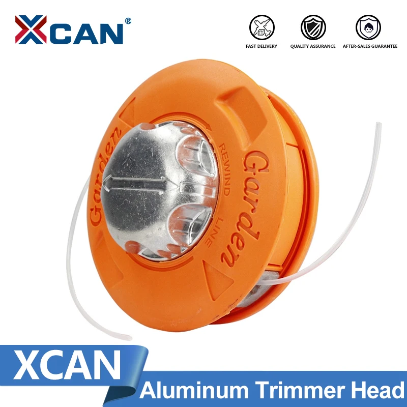 XCAN M10 อลูมิเนียมไนลอนแปรงเครื่องตัดหญ้า Bump Spool Grass Trimmer 2 เส้นหัวตัดเกลียวสายเลื่อยหญ้าแปรงเครื่องตัดหญ้า
