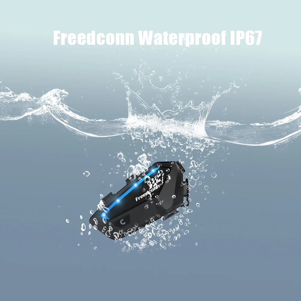 Freedconn-オートバイ用のBluetoothヘッドセットfx,ヘルメット用の通信デバイス,10人のモーターサイクリストのグループ用のハンズフリーキット,その他のブランド