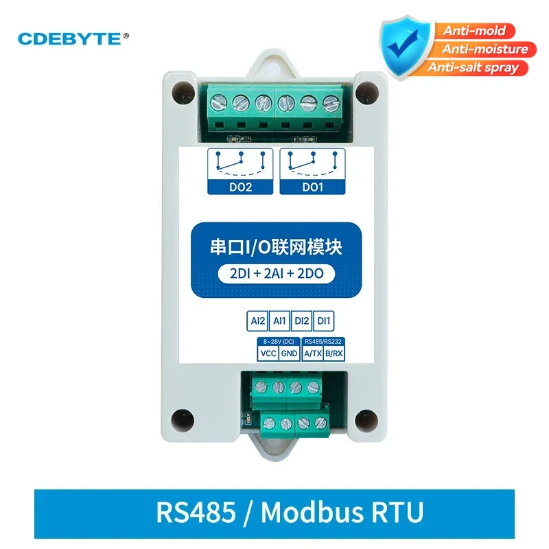 MA01-AACX2220 RS485 2DI + 2AI + 2DO ModBus RTU I/O Netzwerk Module mit Serial Port für PLC/touch Display 2 Schalter Ausgang Watchdog