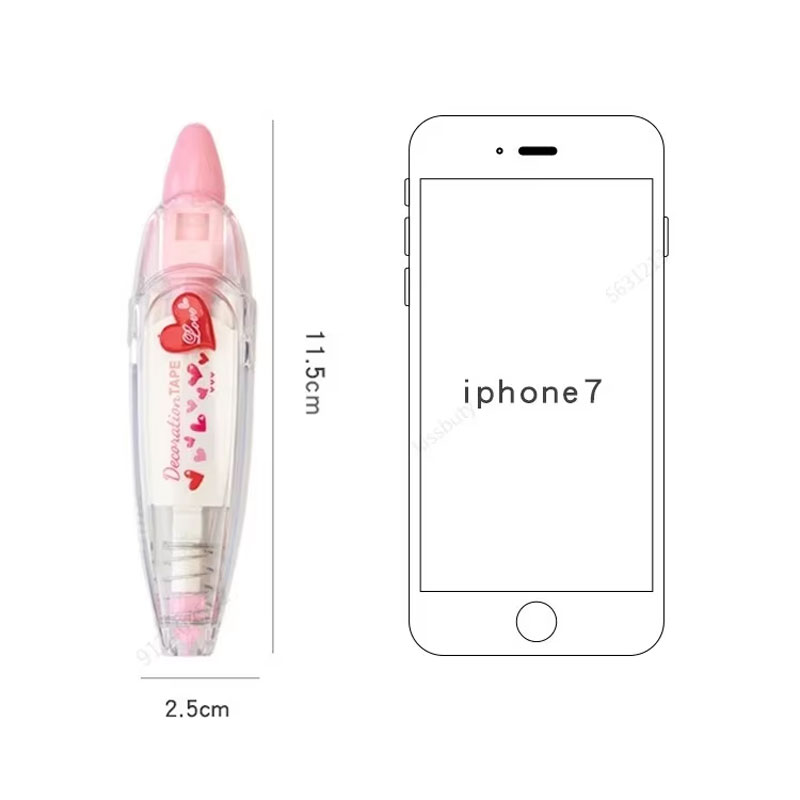 かわいい動物の花柄デコレーション修正テープ、手帳用キュートな修正テープ、学生向け韓国文具、DIYオフィス用品